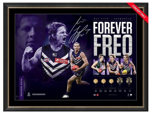 Nat Fyfe Signed Fremantle Dockers Official AFL Retirement Lithograph